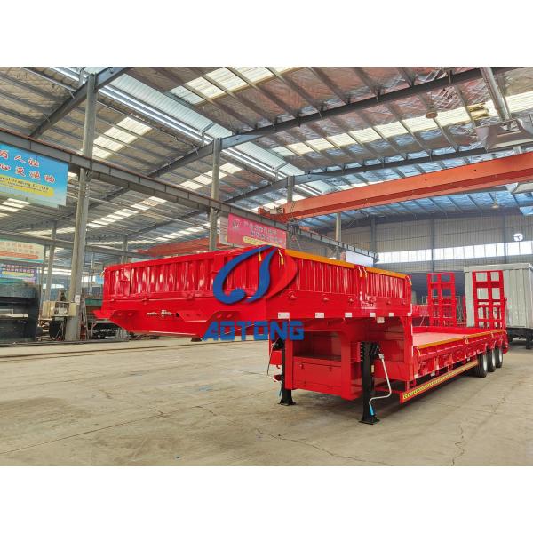 Detachable Gooseneck Semi Lowbed Trailer Mechanical Suspension