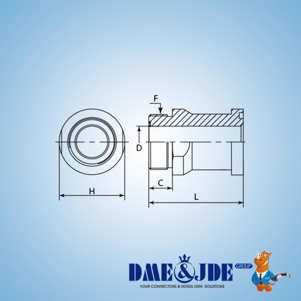 Straight ORFS Male UNF To SAE Code 62 Slip Flange Hydraulic Adapter DAOF51364