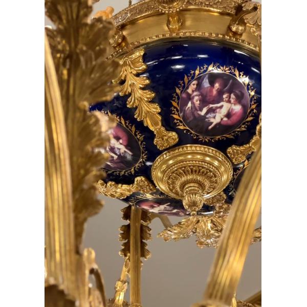 Европейская элегантность Большой 2-этажный фойе Люстра Большие светильники Музеи Исторические здания