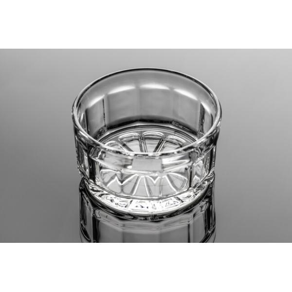 Mini 130ml Pressed Glass Kitchen Wares Transparent Dessert Stackable Glass Bowls