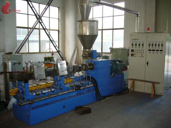 PLC Co - rotating Plastic Extruder Machine Alloy Twin Screw of modular
