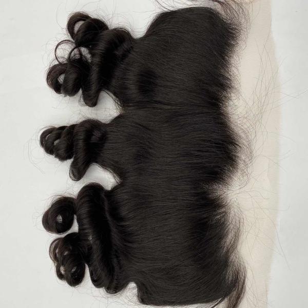 13x6 Lace Frontal Closure  Ear To Ear Free Part lace Closure Brazilian Loose Wave Frontal Human Hair Extension Pre-Plucked Frontal Closure Natural Black Color