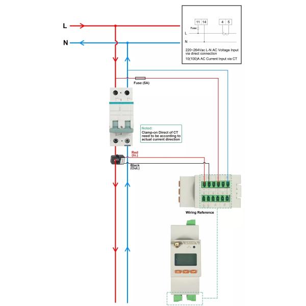 Acrel ADW310 Iot Беспроводной умный энергометр Опциональная дистанционная связь