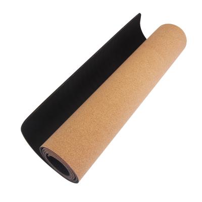 Glissez non Cork Yoga Pilates Mat Nature a imprimé la conception en bois de jute