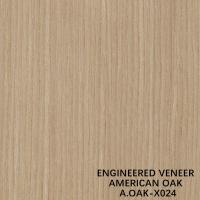 L'OEM a machiné le jaune foncé blanc américain du chêne X024 de placage en bois pour le Cabinet