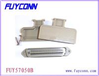 Conector do encabeçamento de 50 Pin Centronics Connector Male Plug com tampa plástica da forma de T