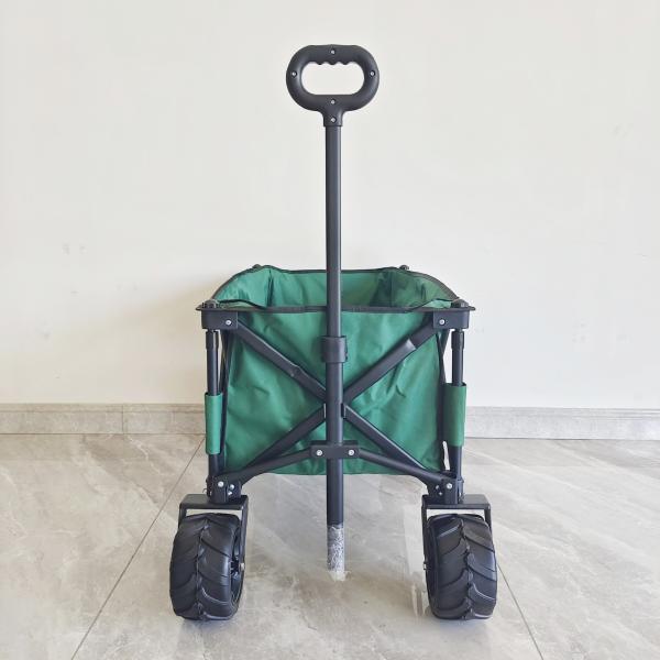 140LB Outdoor Camping Cart Easy Carrying Wide Pu Wheels Collapsible Folding Wagon