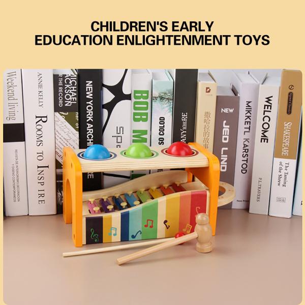8 juguetes educativos de los instrumentos de madera del xilófono de los niños del piano de las notas