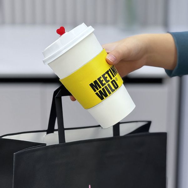 Full Color Printed Eco-Friendly Recycled Kraft Double Wall Corrugated Paper Cup Sleeves