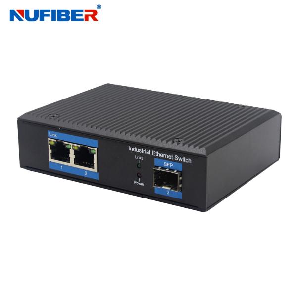 10 / 100 / 1000M 2 Port POE Ethernet Switch , Industrial SFP Media Converter RJ45