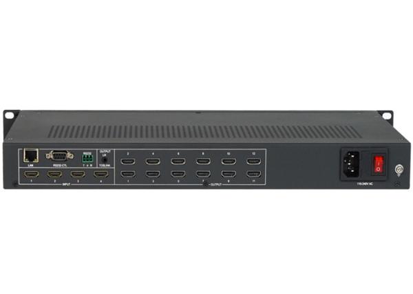 3x4 2x4 3x3 Hdmi 4k クアッド ビデオ ウォール プロセッサ 4 入力 12 出力