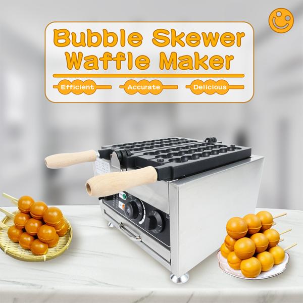 Electric Non-Stick Snack Round Ball Taiyaki Bubble Machine for Baking Waffle Cake Bread