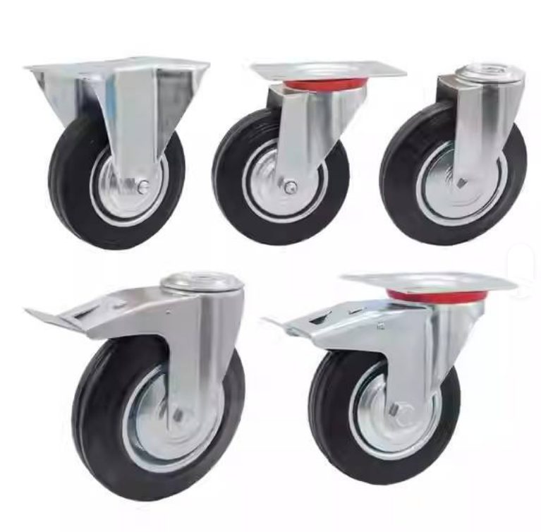 High quality Industry Caster Wheel 8fixed Swivel Brake Rubber 4 5 6 Swivel & Rigid Industrial Casters