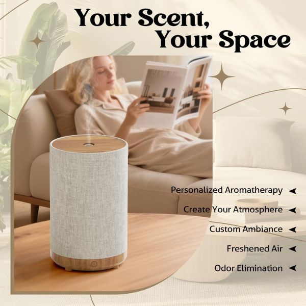 Fabric Material Aurora Light Aroma Diffuser 100ml Essential Oil Humidifier With USB Cable for Home Use Gift