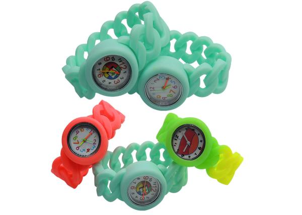 Silicone Braided Bracelet Children's Electronic Silicone Watch LED Touch Cartoon Watch Promotion Custom Gift Cartoon