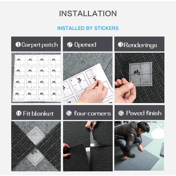 Superseptember Office Floor Tiles Design Loop Pile Pattern with 2.8/4.5mm Pile Height