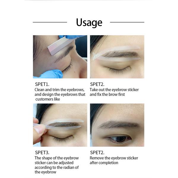 White Eyebrow Microblading Tool Permanent Makeup Tattoo Sticker