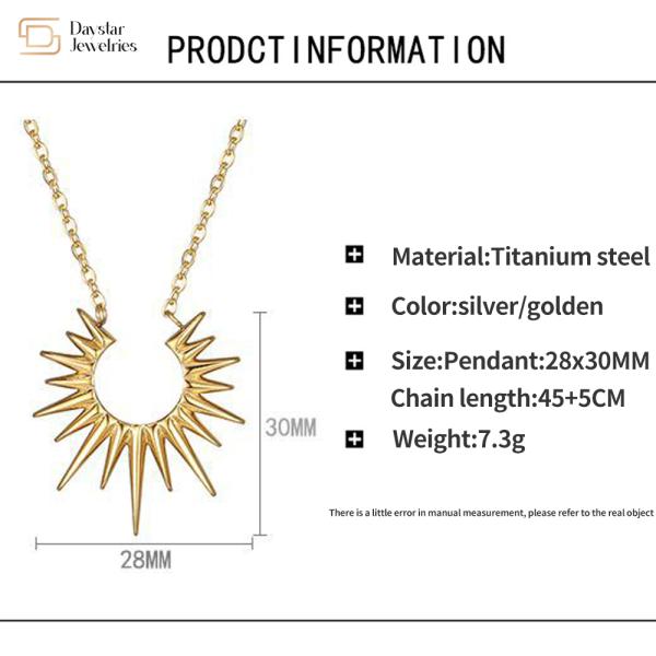 Титана ожерелья солнцецвета цепь ключицы женщин ювелирных изделий привесного стальная