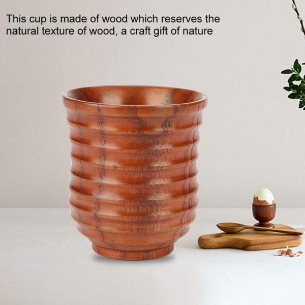 2021 Japanese Style Wood Cups Vintage Holders Coffee Mugs Drinking Tea Enjoy Life