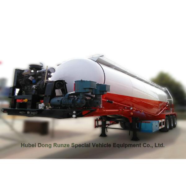 3 Axle V Shape Steel Bulk Cement Tanker Trailer With 40000 Liters Capacity