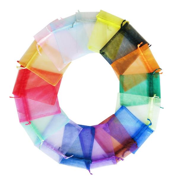 Logo Customizable Soft-loop Organza Bags Small Drawstring Pouches for Jewelry