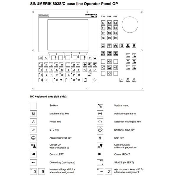 Geunine SIEMENS 802C Membrane Keypad Sinumerik 802C Base Line Operator Panel OP
