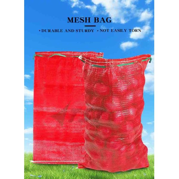 25KGS 30KG  Red Tubular Mesh Net Bag For Harvest Agricultural  Product