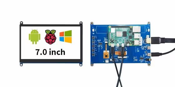 7 Inch HDMI LCD Display 1024x600 5 Point Touch Screen 450cd/m2 800cd/m2 Optional