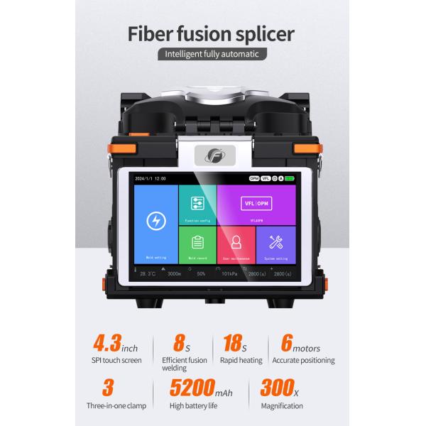 FTTH оптоволоконная сварочная сплицевая машина 6 Моторы оптоволоконный сплицевый сплисер