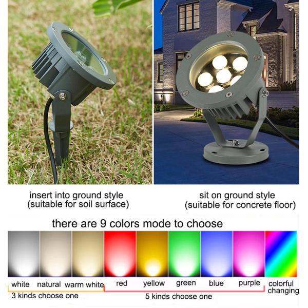 LED Projection Spotlight Waterproof Round Floor Lamp Plug-in Outdoor Lawn Villa Garden Lamps