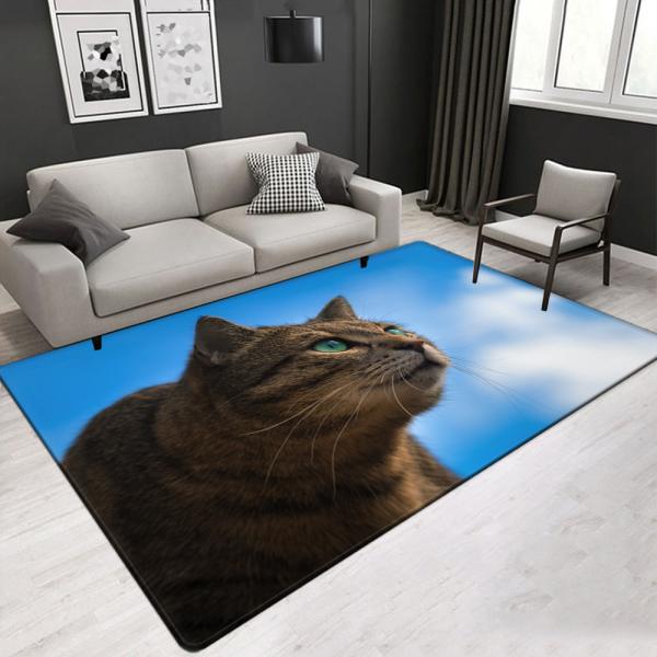 Customized Size Landscape Animal 3D Printed Polyester Fiber Living Room Carpet Hotel Area Rugs
