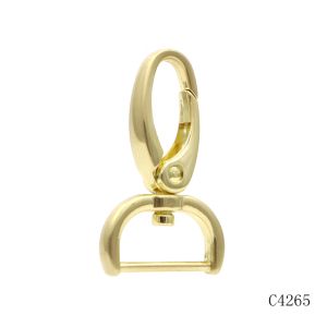 Premium Brush Gold Plated Metal Snap Hook Dog Lead Clip Key Chain Hook Bag Snap