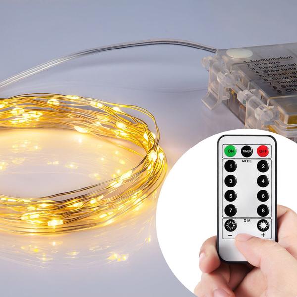 13 Key IR Remote Control 3*AA Battery Operated LED String Lights For Christmas, Party, Festival Decoraction