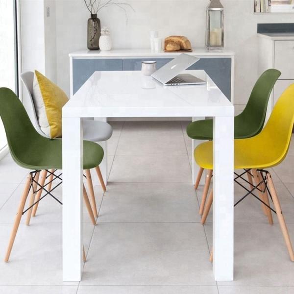 Promotional Plastic Restaurant Chairs With Solid Beech Wood Legs