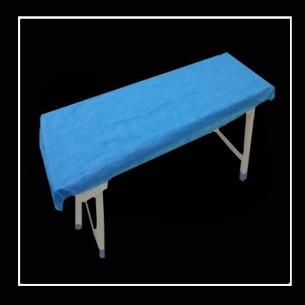 Rolo não tecido descartável do papel da cama da massagem 50gsm do azul branco 100*220cm