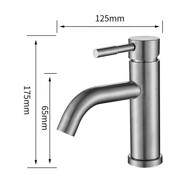 Hotel Bathroom Vanity Faucet with Ceramic Valve Core and Brushed Nickel Finish