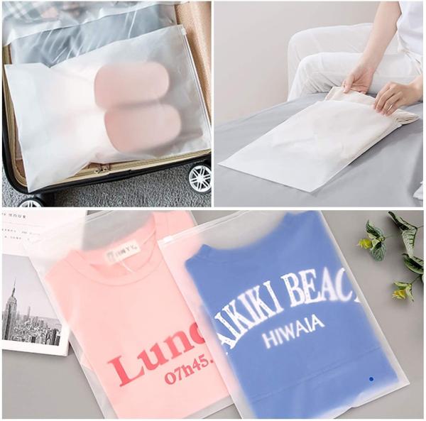 CTCX Slider Zipper Lock Clothes Ldpe Packaging Matte Plastic Gament Bags New Design Custom Zip Seal Ziplock Poly Bags Zipper Bag