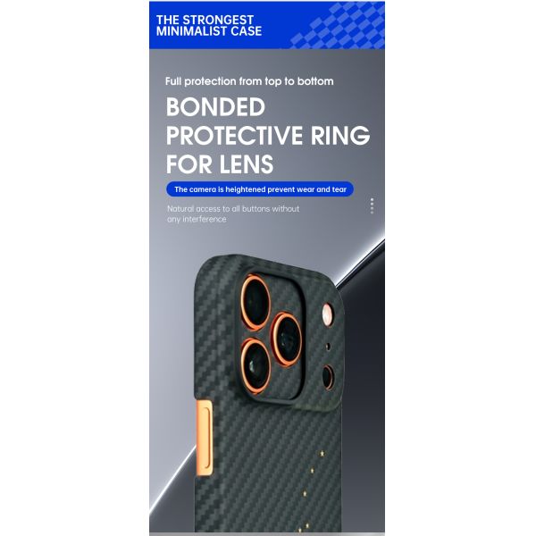 Customized Pattern Aramid Carbon Fiber Mobile Phone Cover for iPhone 17 Pro Max