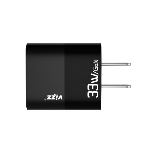 Fireproof PC 33W GaN Charger Dual Ports Fast Charger For Mobile Phone