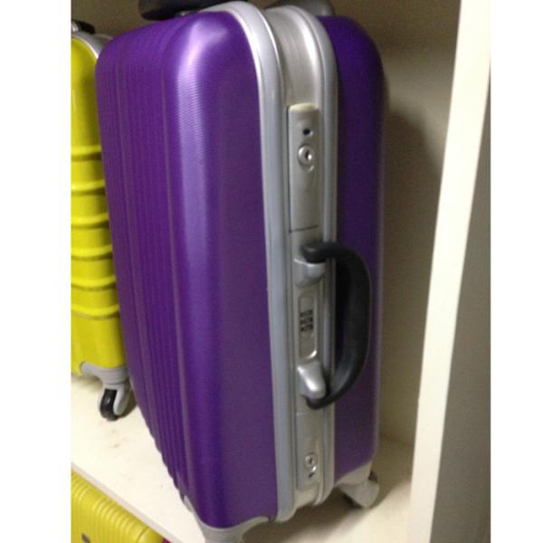 Purple Combination Locked Aluminum Framed Suitcase Luggage Set With 4 Rolling Wheels