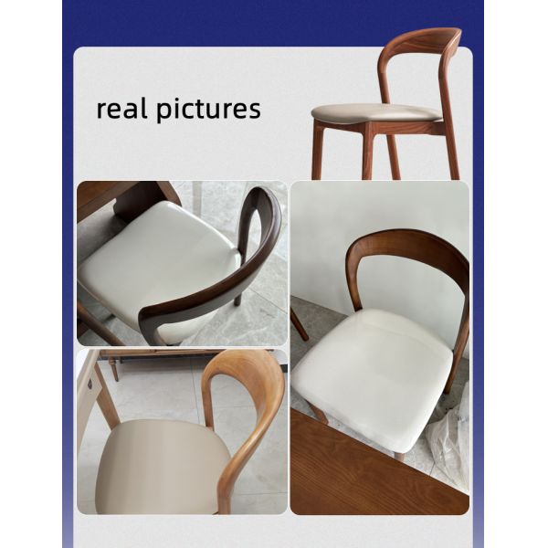Light Luxury Solid Wood Dining Chair for Dining Room Restaurant Commercial Furniture Dining Chair Wooden Leisure Chair for Home