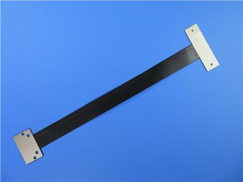 Dual Layer Flexible PCBs Built On Polyimide with Black Solder Mask and Stainless Steel as Stiffener for Tablet Computer