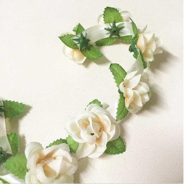 Customized Fabric Craft Flowers Handmade Rose Belt For Home Decoration Accessories