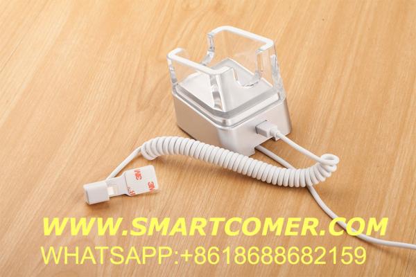 COMER security anti-theft devices alarm mobile phone mounting holders with charging cables