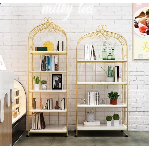 Bird Cage Shape 170cm Height Steel Book Rack Rustproof