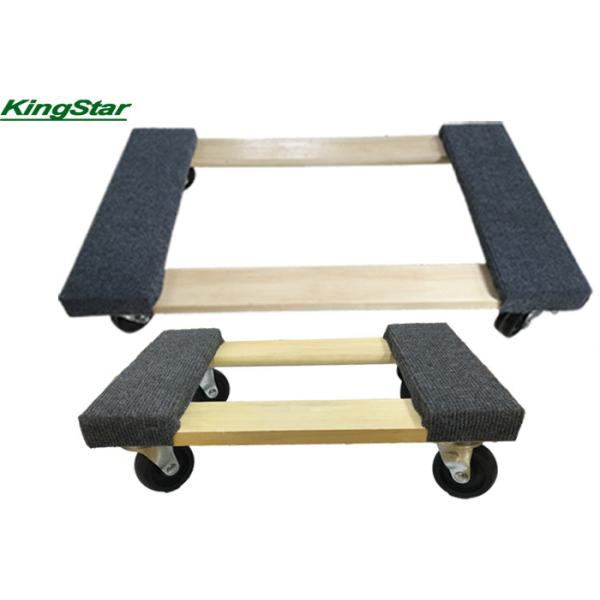 Carpeted Both End 4 Wheel Furniture Dolly 30 X 18 Inch / 18 X 12 Inch For Mobile Tools