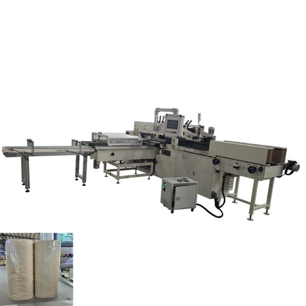 Fully Automatic 3D Wrapping 1/2/4/6 Rolls Small Toilet Paper Kitchen Towel Roll Packing Machine