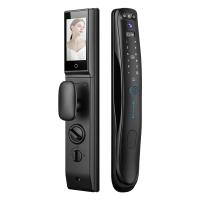 S931Max Cerradura de puerta inteligente con código clave de tarjeta Tuya APP Reconocimiento de huellas dactilares faciales Intercomunicador multi-desbloqueo para el apartamento en casa