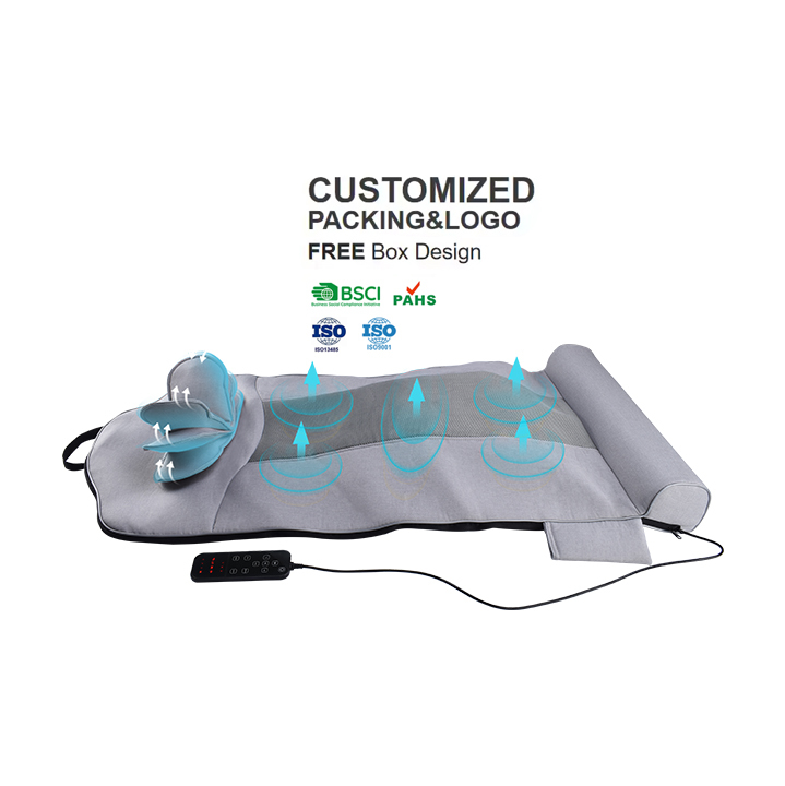 Pneumatic Massage Mattress with 4 Massage Modes and Air Compression for Full Body Relaxation at 12V Power