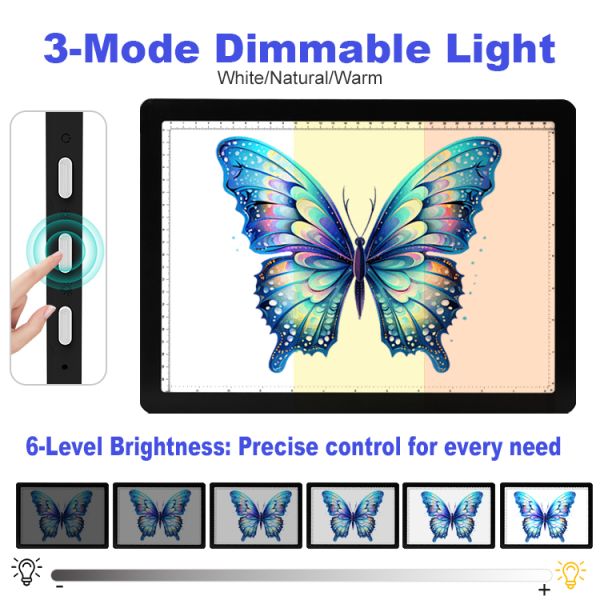 CE FCC ROHS Certified LED Light Pad A4 D90 6 Level Natural Light Drawing Board for 2D Animation Sketching Applications